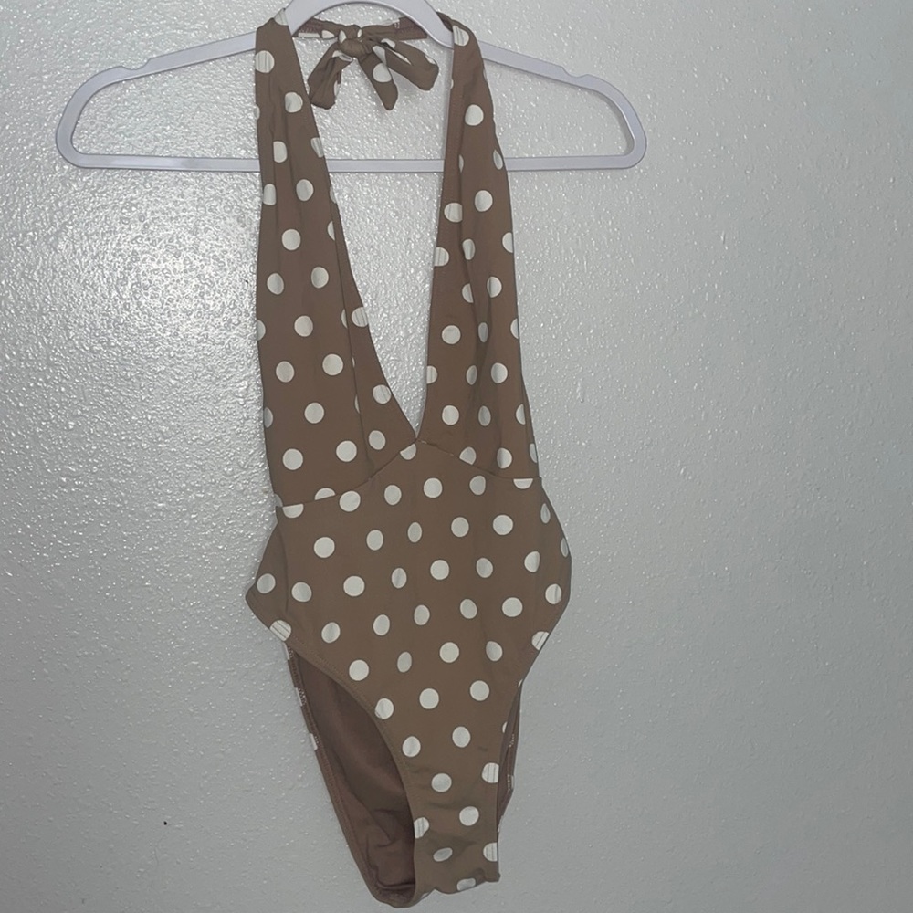 Polk a dot one piece swimsuit